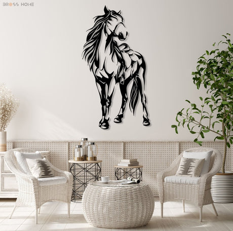 Metal Horse Wall Art - BrossHome Metal Wall Art