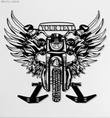 Metal Motorcycle Wall Art, Helmet Holder - BrossHome Metal Wall Art