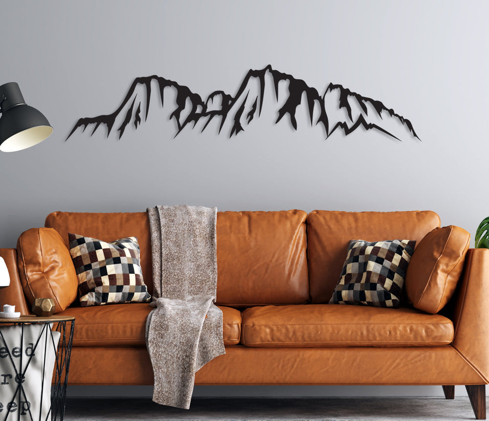 Metal Mountain Scene Wall Art - BrossHome