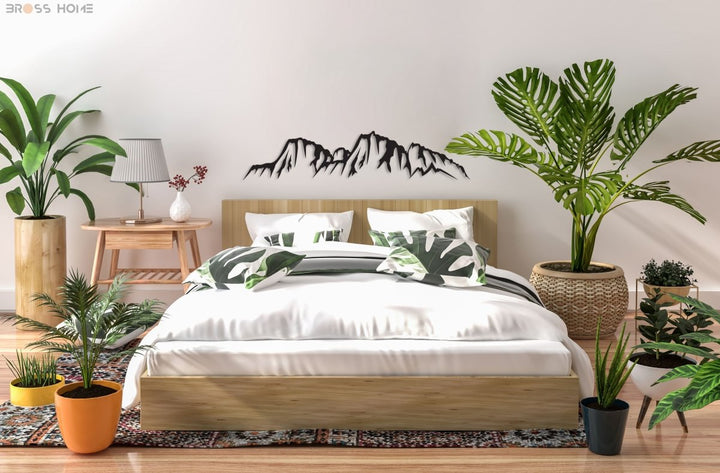 Metal Mountain Scene Wall Art - BrossHome Metal Wall Art