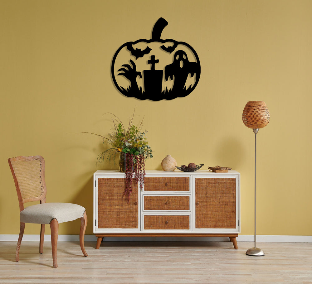 Metal Pumpkin Wall Decor - 2