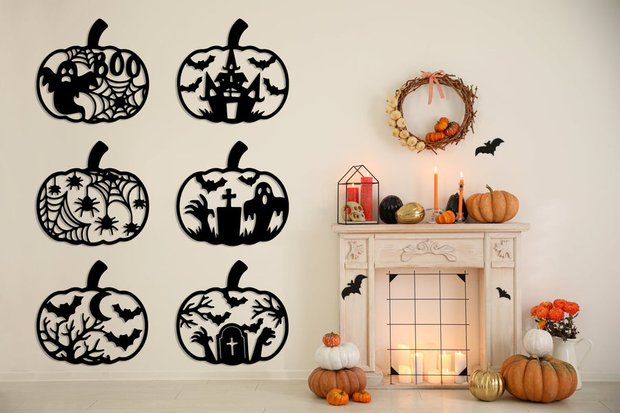 Metal Pumpkin Wall Decor - 1