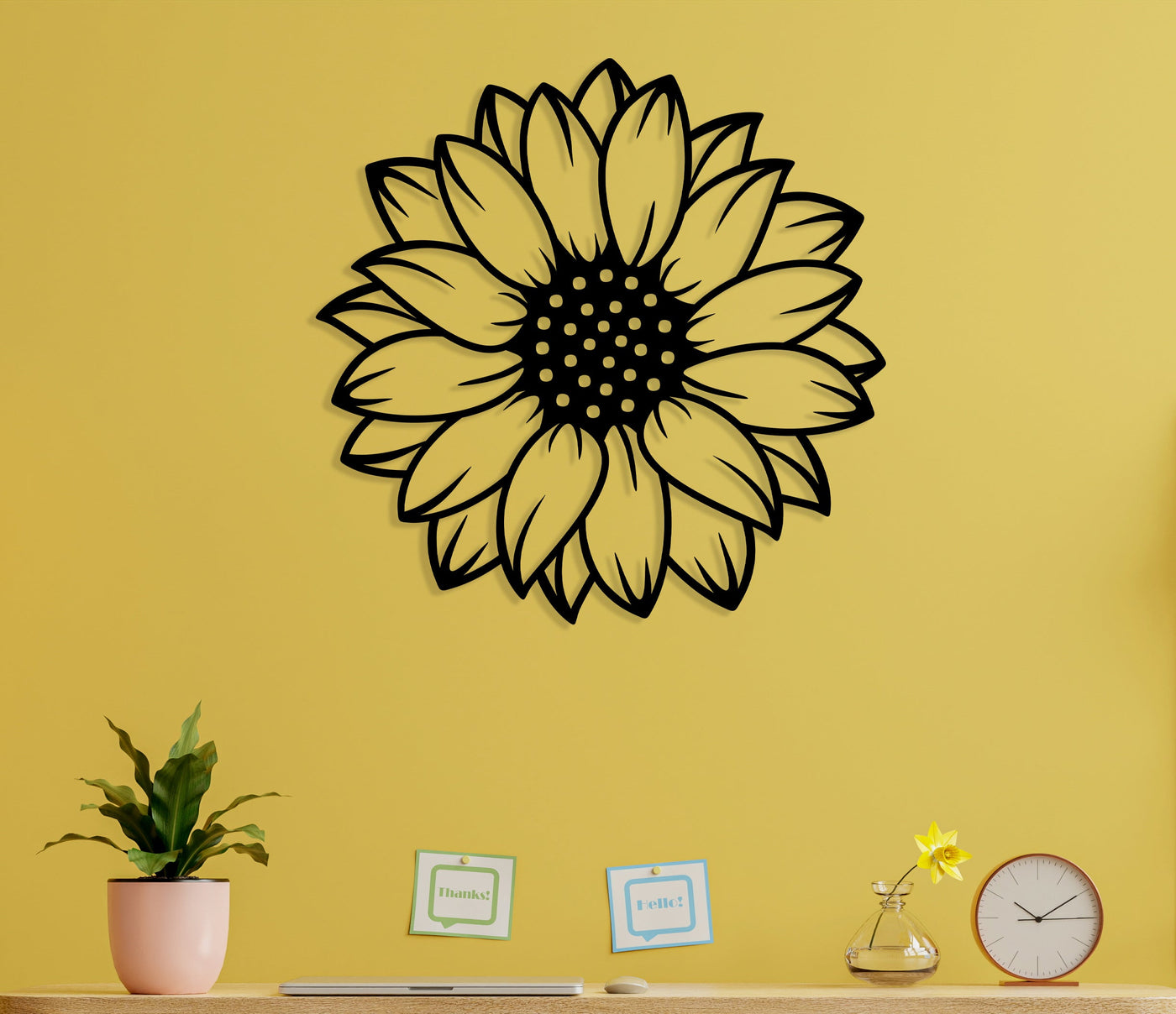 Metal Sunflower Wall Art - BrossHome