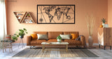 Metal World Map - BrossHome Metal Wall Art