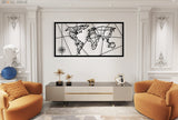 Metal World Map - BrossHome Metal Wall Art