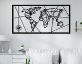 Metal World Map - BrossHome Metal Wall Art