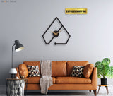 Minimalist Black Metal Wall Clock Art - BrossHome Metal Wall Art
