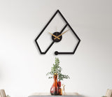 Minimalist Black Metal Wall Clock Art - BrossHome Metal Wall Art