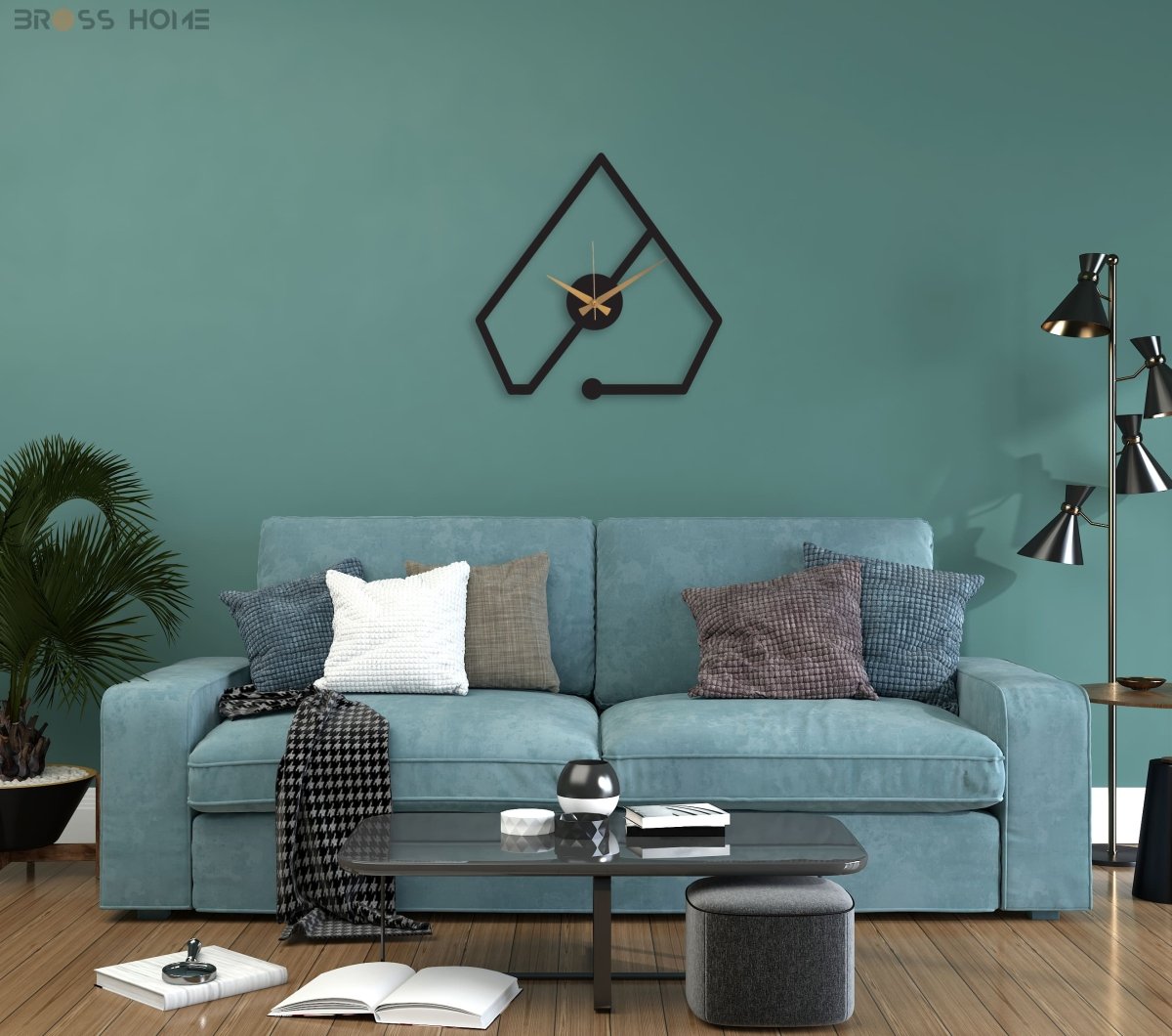 Minimalist Black Metal Wall Clock Art - BrossHome Metal Wall Art