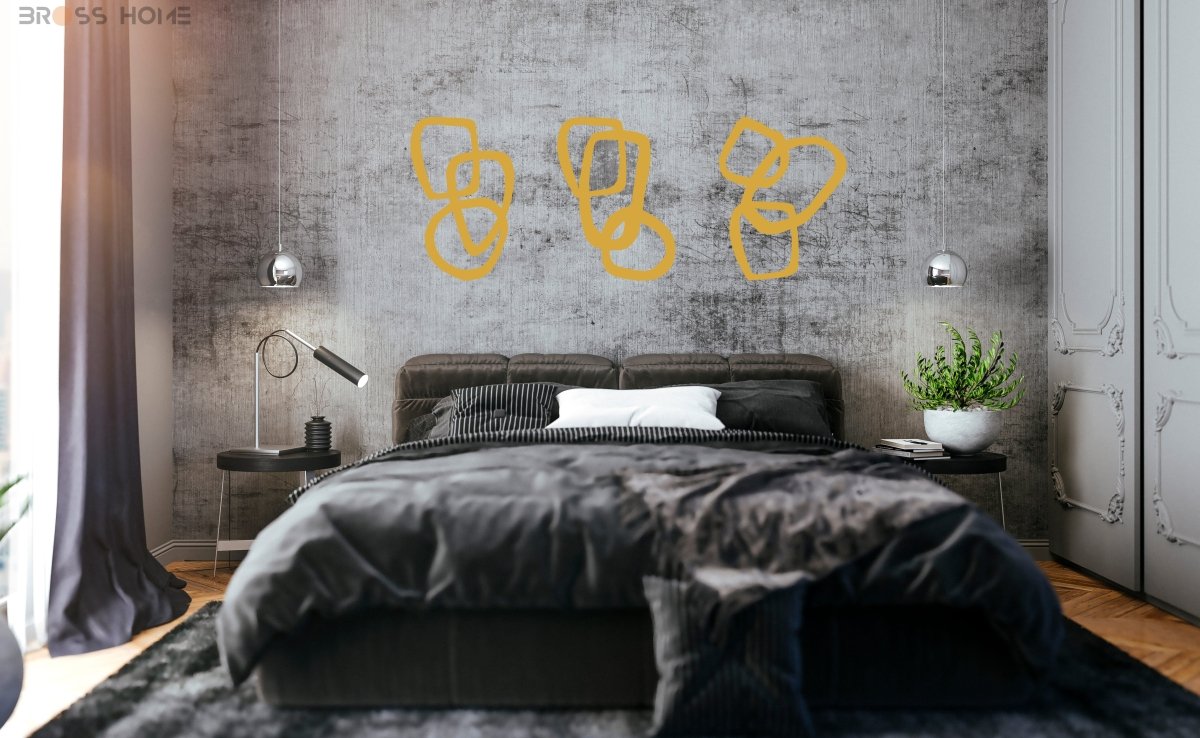 Minimalist Living Room Wall Decor (Set of 3) - BrossHome Metal Wall Art