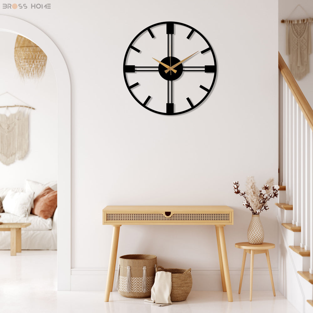 Minimalist Metal Large Wall Clock - BrossHome