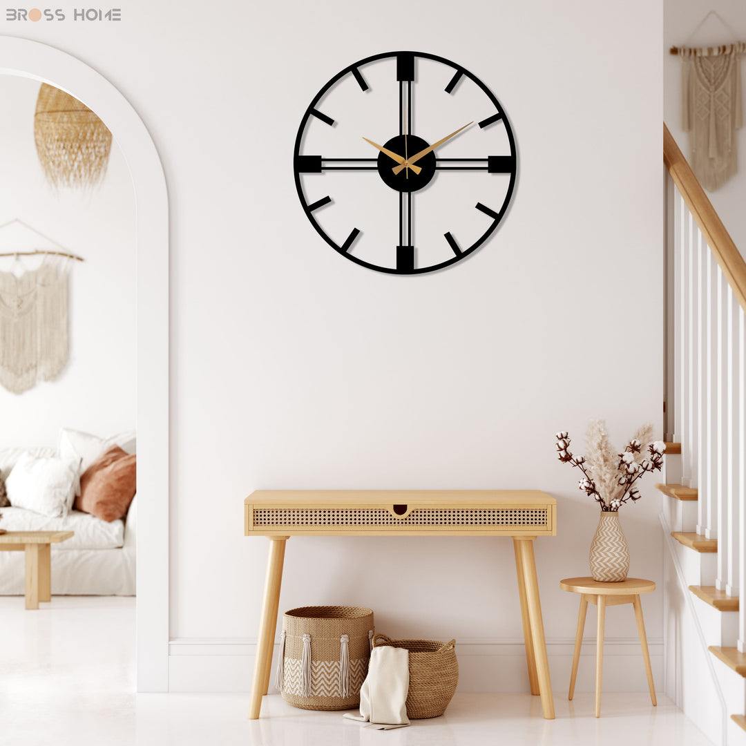 Minimalist Metal Large Wall Clock - BrossHome