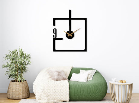Minimalist Metal Wall Clock (Thick Framed) - BrossHome Metal Wall Art