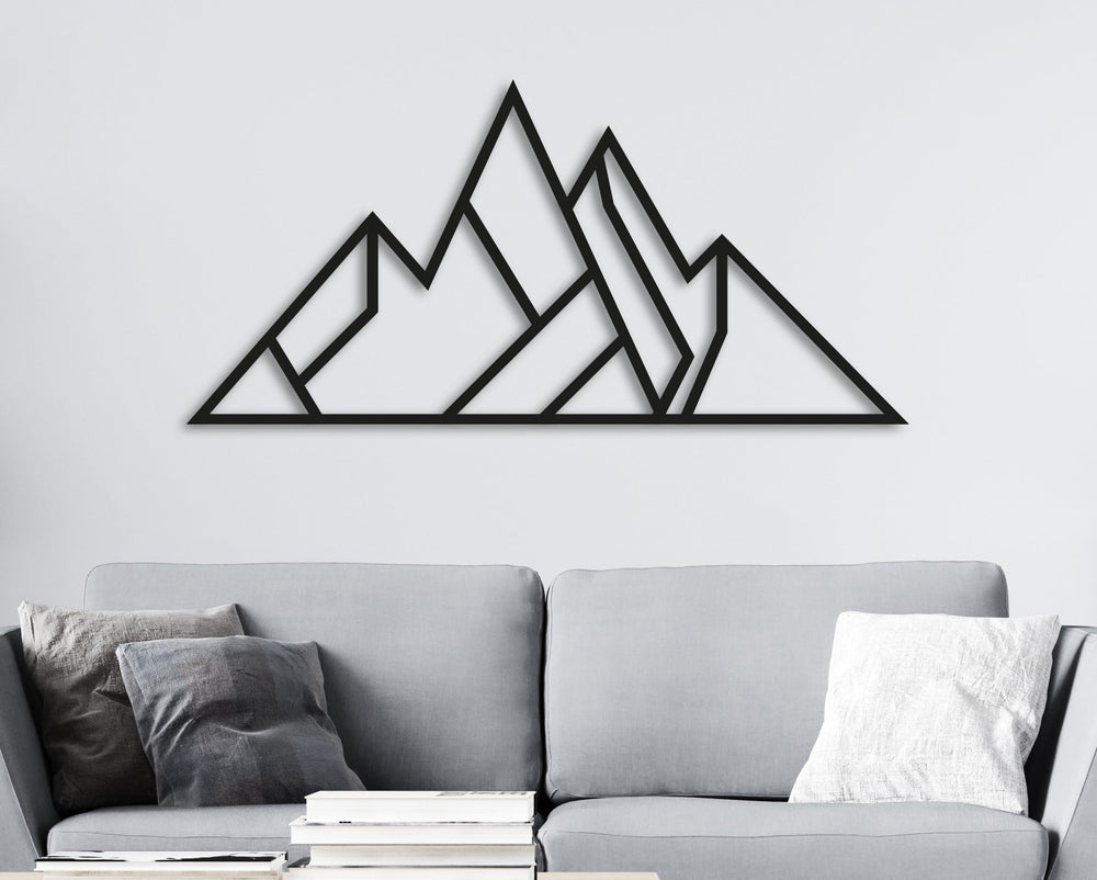 Minimalist Mountain Metal Wall Art - BrossHome
