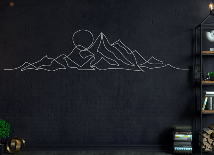 Minimalist Mountain Wall Art - BrossHome Metal Wall Art