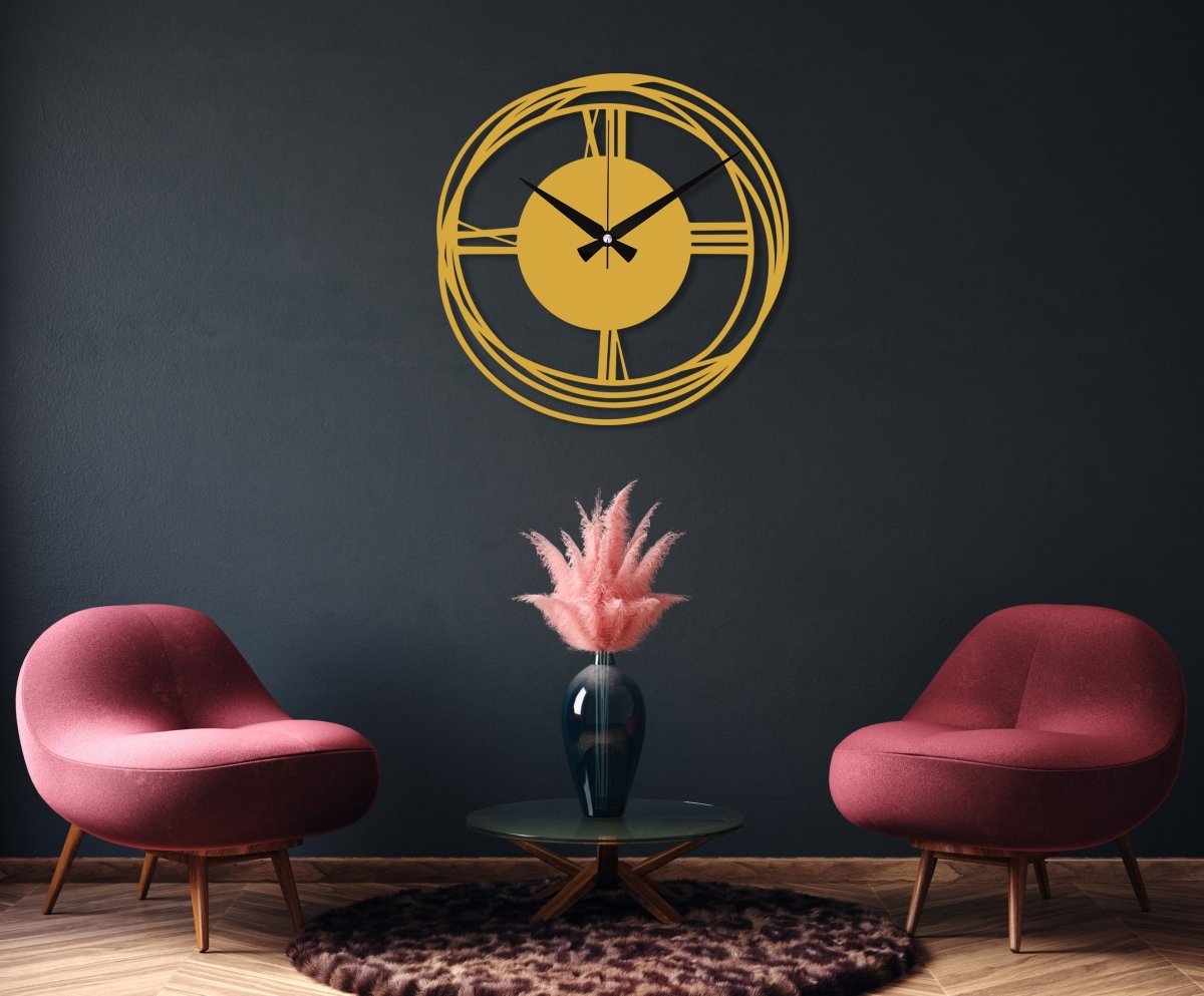 Minimalist Wall Clock - BrossHome Metal Wall Art