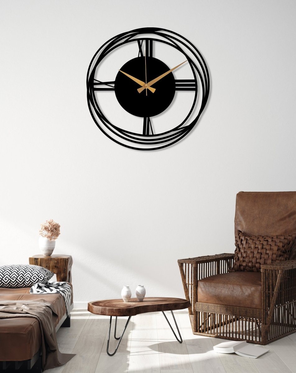 Minimalist Wall Clock - BrossHome Metal Wall Art