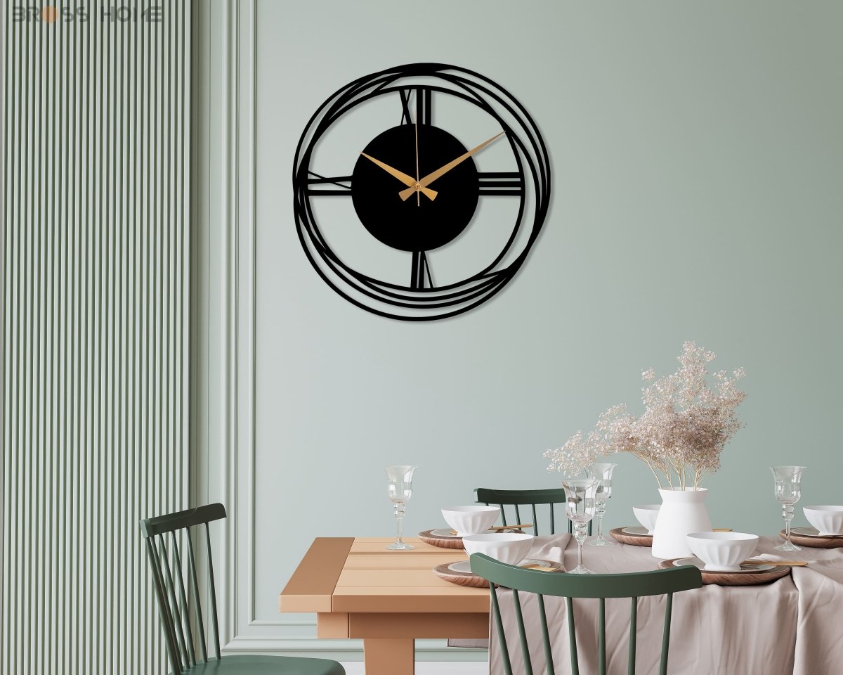 Minimalist Wall Clock - BrossHome Metal Wall Art