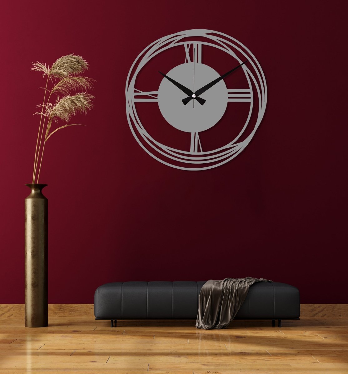 Minimalist Wall Clock - BrossHome Metal Wall Art
