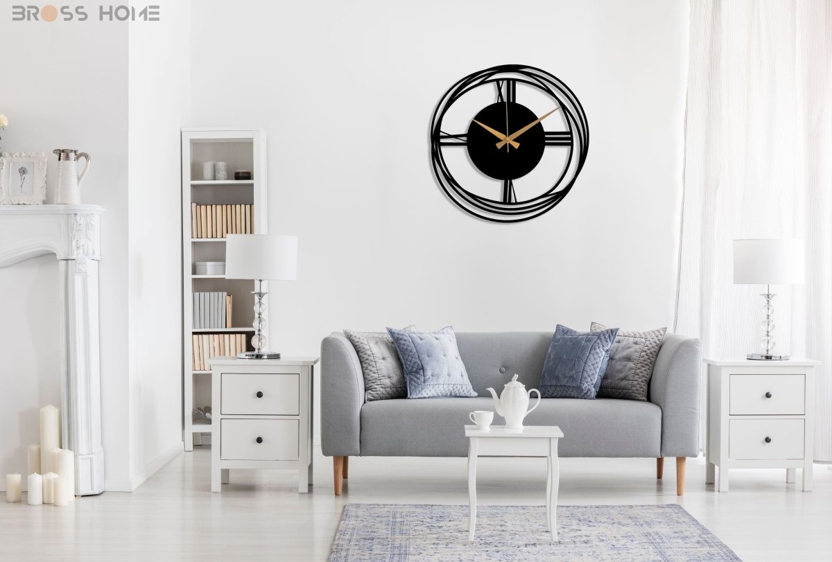 Minimalist Wall Clock - BrossHome Metal Wall Art