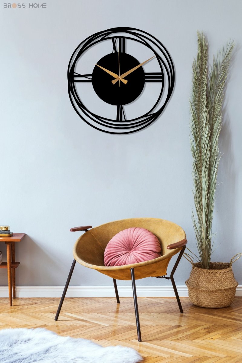 Minimalist Wall Clock - BrossHome Metal Wall Art