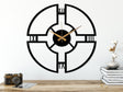 Modern Black Wall Clock - BrossHome Metal Wall Art