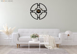 Modern Black Wall Clock - BrossHome Metal Wall Art