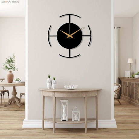 Modern Designer Wall Clock - BrossHome Metal Wall Art