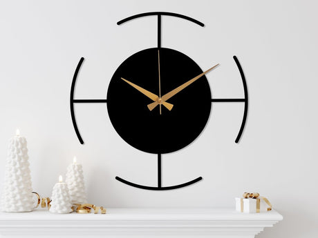 Modern Designer Wall Clock - BrossHome Metal Wall Art