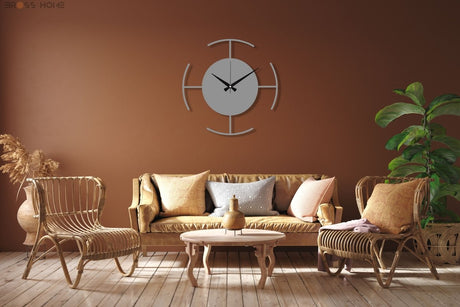 Modern Designer Wall Clock - BrossHome Metal Wall Art