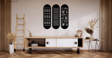 Modern Large Metal Wall Art (Set Of 3) - BrossHome Metal Wall Art
