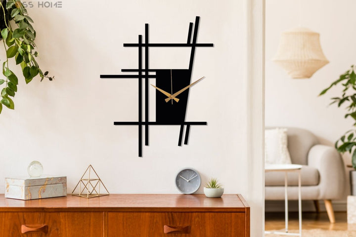 Modern Living Room Metal Wall Clock - BrossHome Metal Wall Art