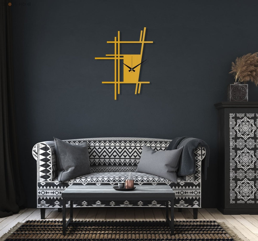Modern Living Room Metal Wall Clock - BrossHome Metal Wall Art