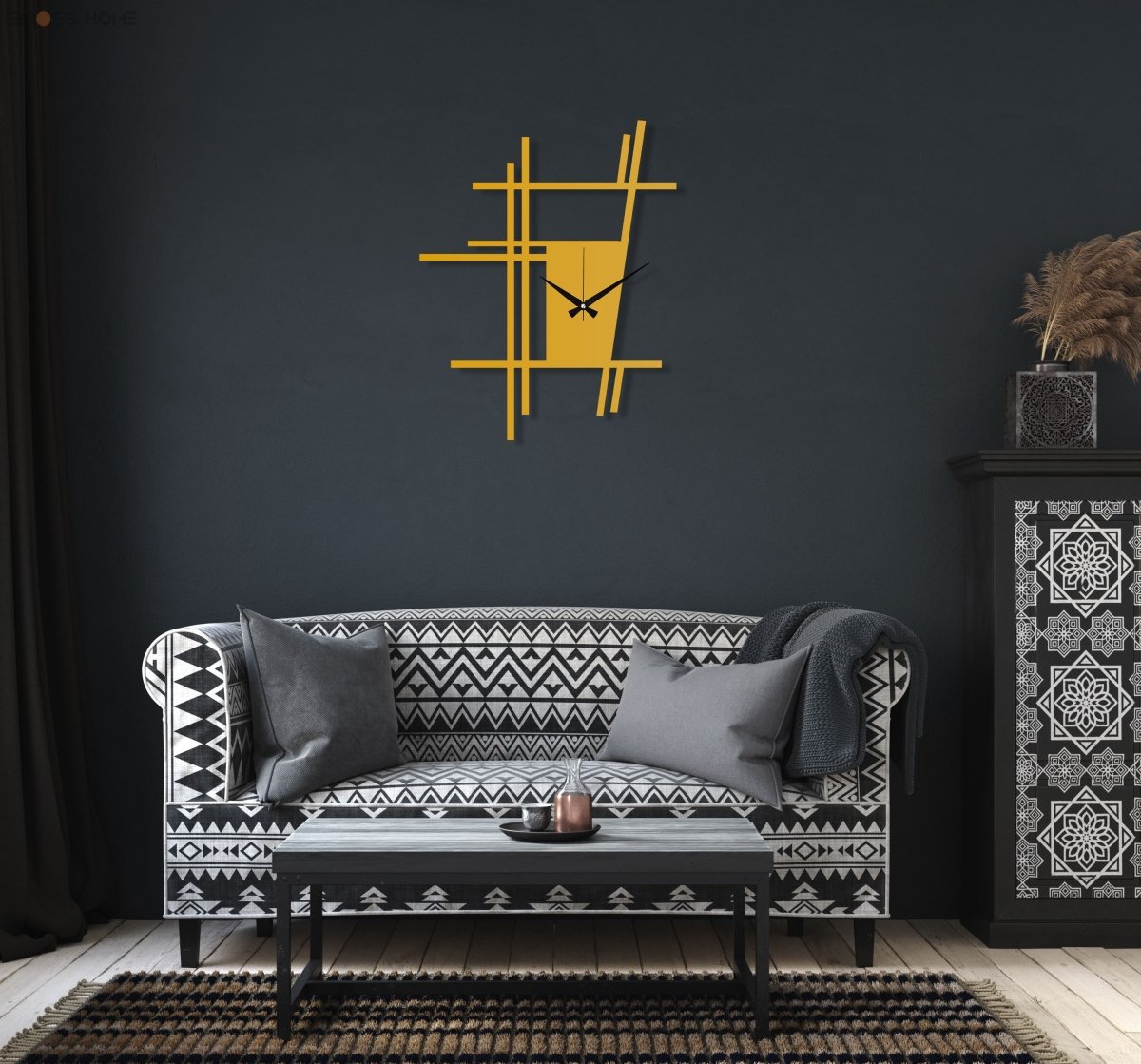Modern Living Room Metal Wall Clock - BrossHome Metal Wall Art