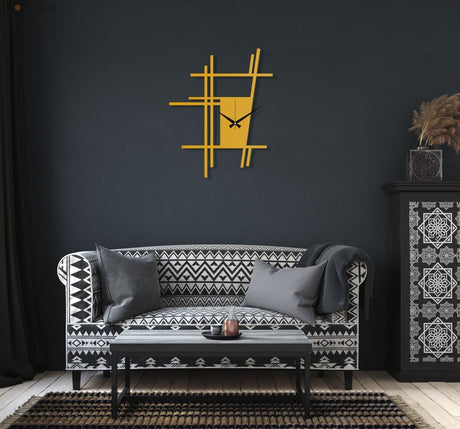 Modern Living Room Metal Wall Clock - BrossHome Metal Wall Art