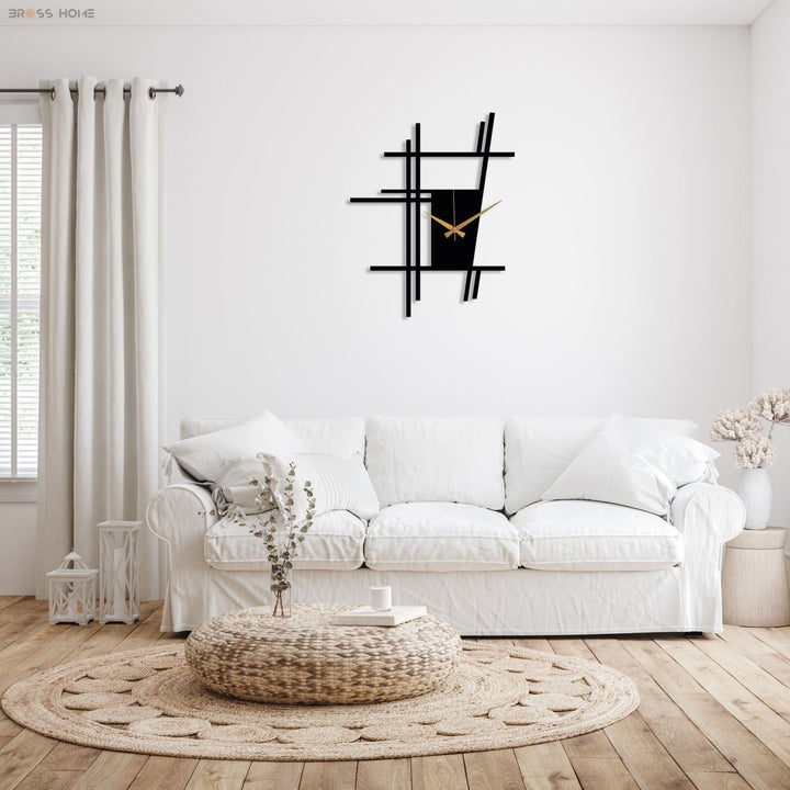 Modern Living Room Metal Wall Clock - BrossHome Metal Wall Art