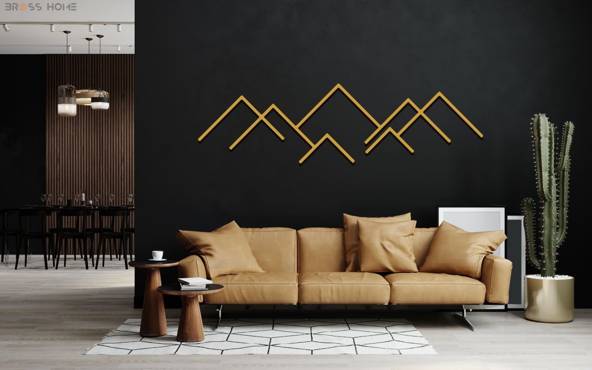 Modern Minimalist Wall Art (Stripes Set Of 3) - BrossHome Metal Wall Art