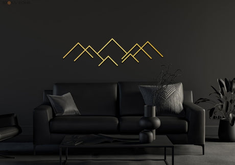 Modern Minimalist Wall Art (Stripes Set Of 3) - BrossHome Metal Wall Art