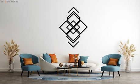 Modern Minimalist Wall Art (Stripes Set Of 3) - BrossHome Metal Wall Art