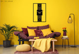 Modern Rectangle Wall Clock - BrossHome Metal Wall Art