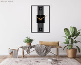 Modern Rectangle Wall Clock - BrossHome Metal Wall Art