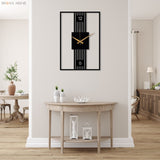 Modern Rectangle Wall Clock - BrossHome Metal Wall Art