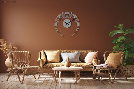 Modern Silent Wall Clock - BrossHome Metal Wall Art