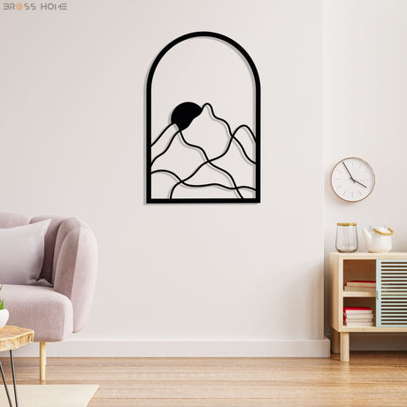 Mountain Abstract Wall Art - BrossHome Metal Wall Art