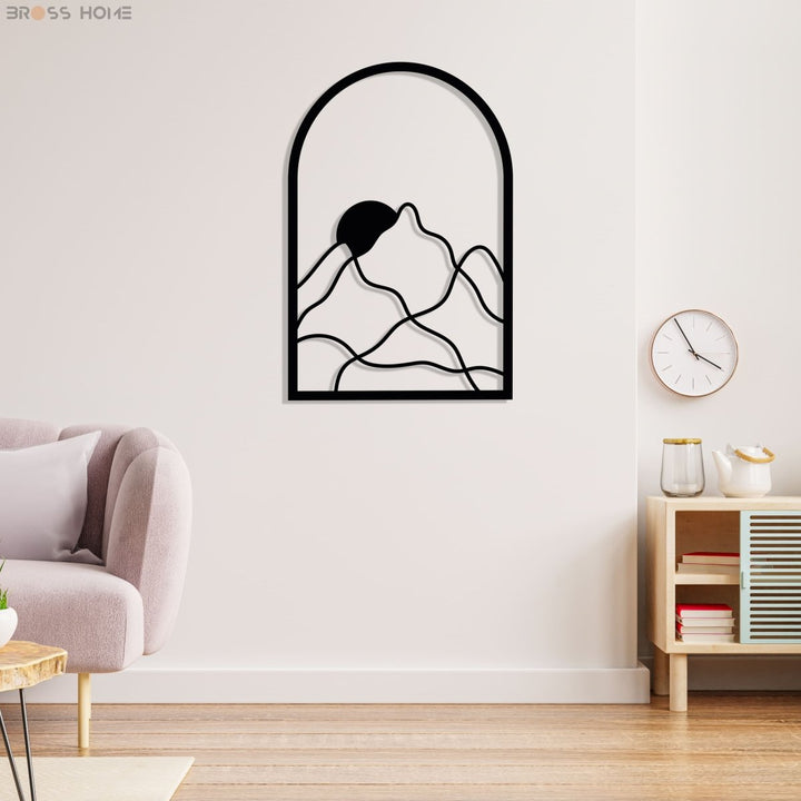 Mountain Abstract Wall Art - BrossHome Metal Wall Art