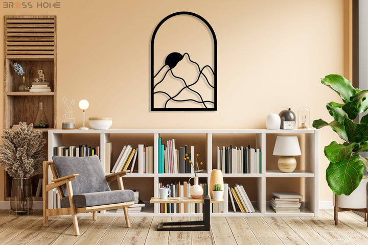 Mountain Abstract Wall Art - BrossHome Metal Wall Art