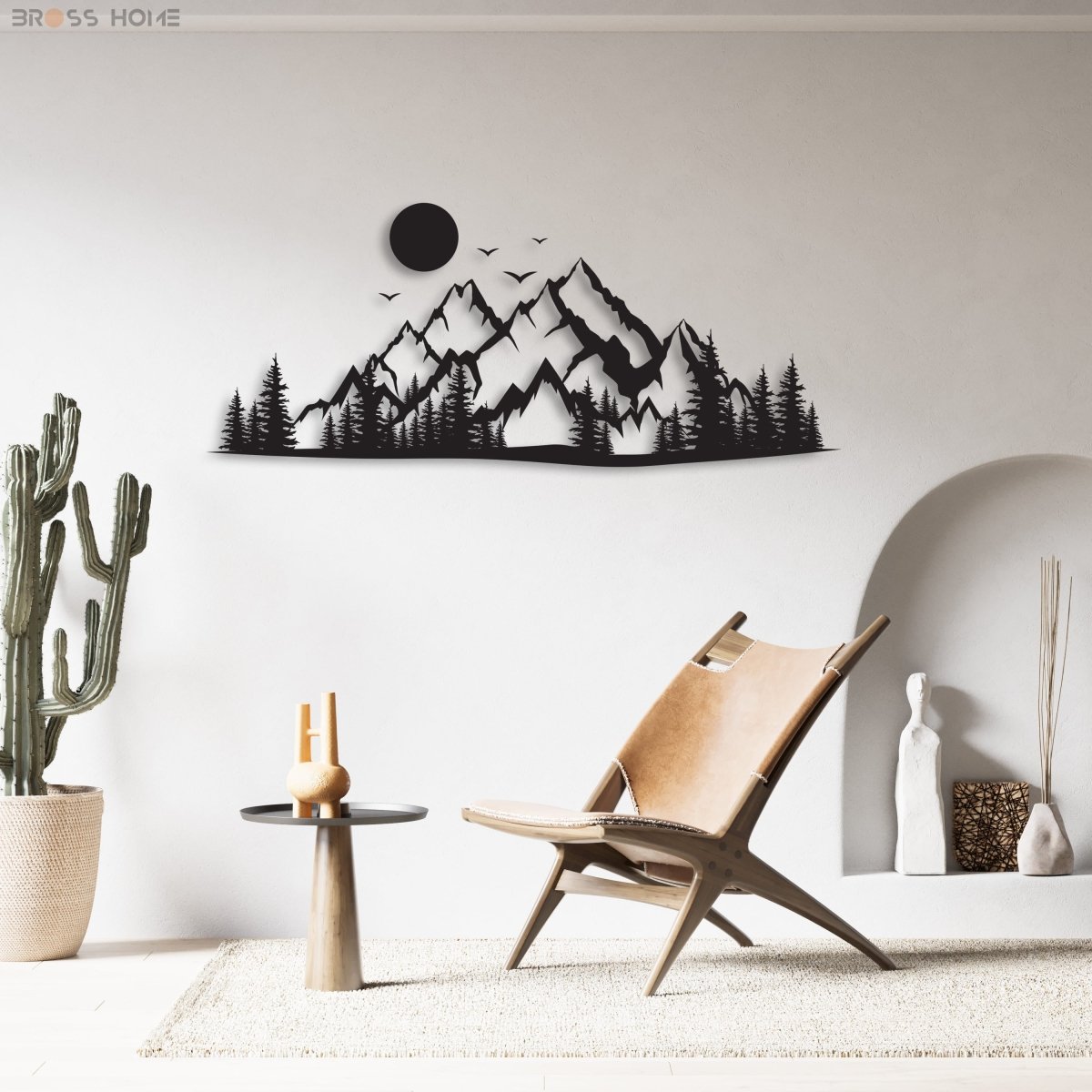Mountain Metal Wall Art Decor - BrossHome Metal Wall Art