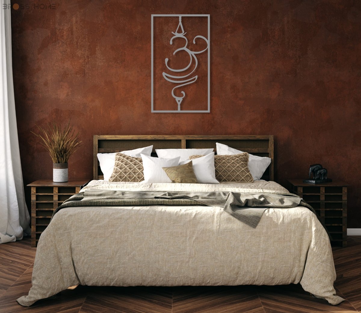 Om Symbol Wall Decor - BrossHome Metal Wall Art