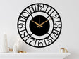 Oversized Metal Wall Clock - BrossHome Metal Wall Art