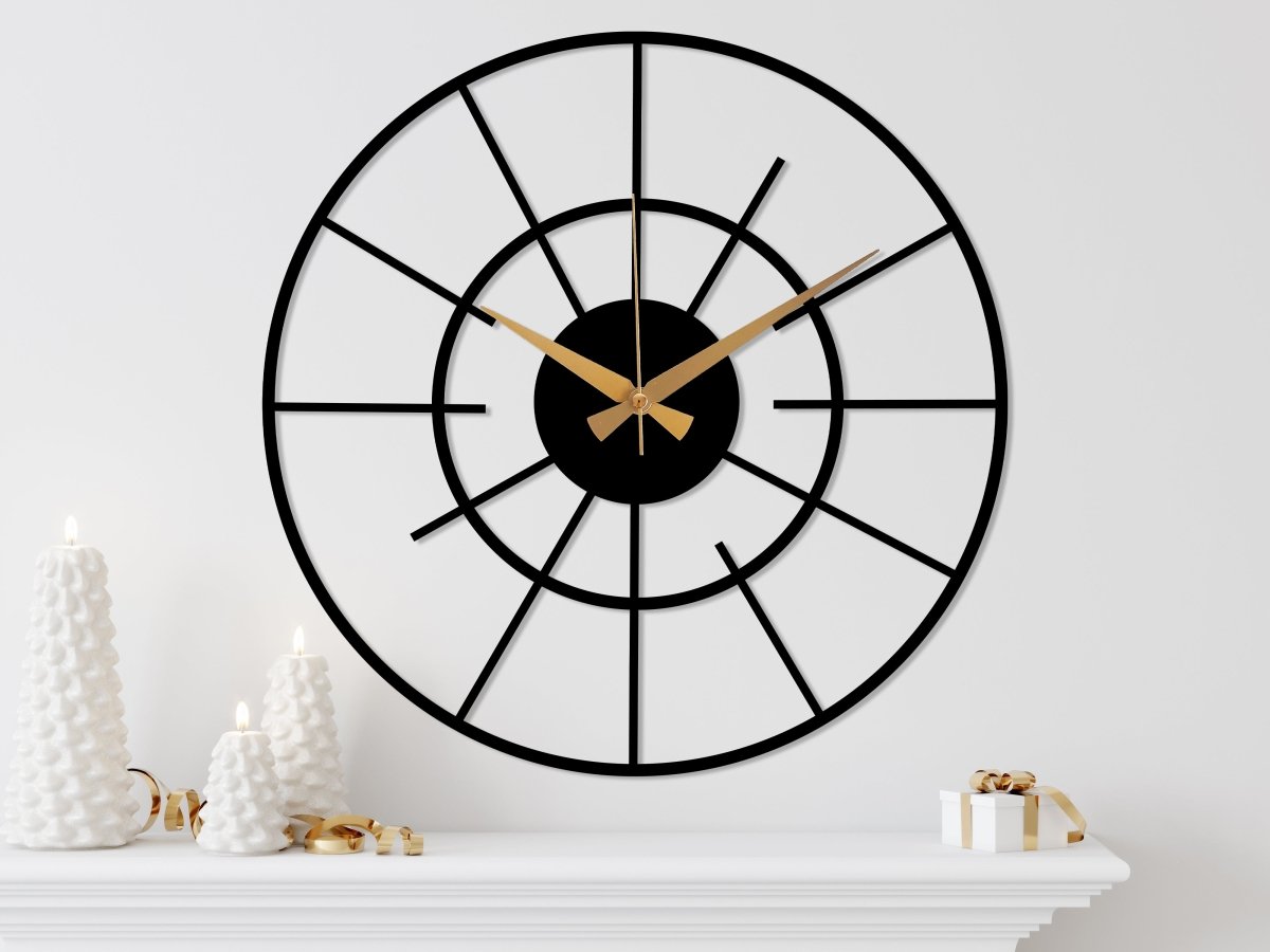 Oversized Wall Clocks For Living Room - BrossHome Metal Wall Art